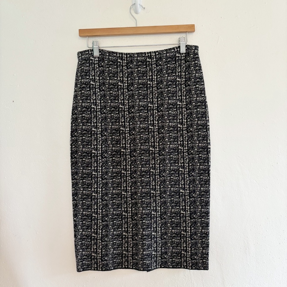 Theory Merino Stretch Wool Pull On Pencil Skirt Size M EUC